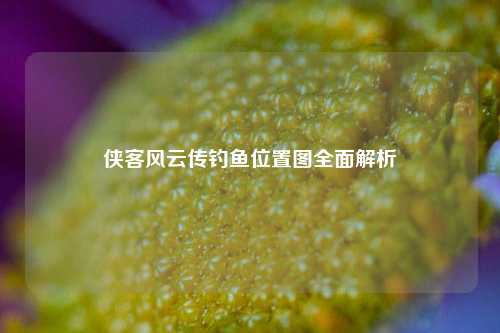 侠客风云传钓鱼位置图全面解析