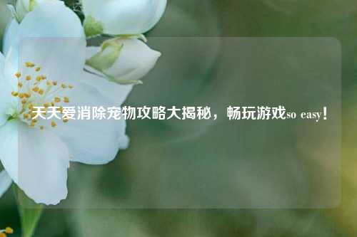 天天爱消除宠物攻略大揭秘,畅玩游戏so easy!