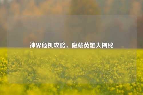 神界危机攻略，隐藏英雄大揭秘