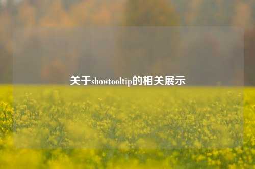 关于showtooltip的相关展示