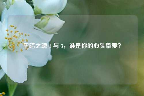 黑暗之魂 1 与 3，谁是你的心头挚爱？