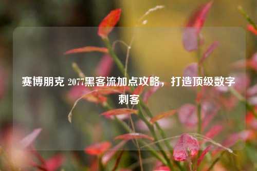赛博朋克 2077黑客流加点攻略，打造顶级数字刺客