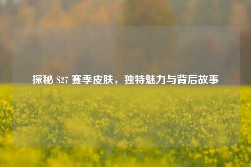 探秘 S27 赛季皮肤，独特魅力与背后故事