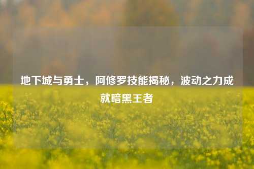 地下城与勇士,阿修罗技能揭秘,波动之力成就暗黑王者