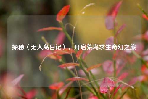 探秘〈无人岛日记〉,开启荒岛求生奇幻之旅