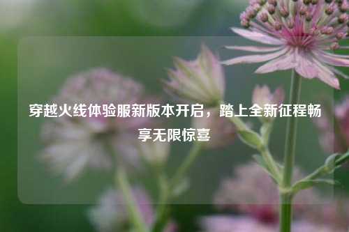 穿越火线体验服新版本开启，踏上全新征程畅享无限惊喜